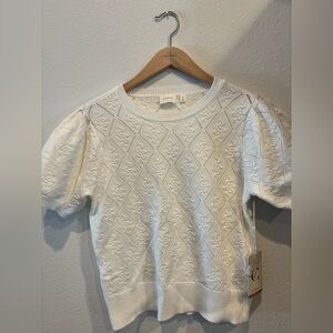 Cyrus puffed sleeve sweater small NWT